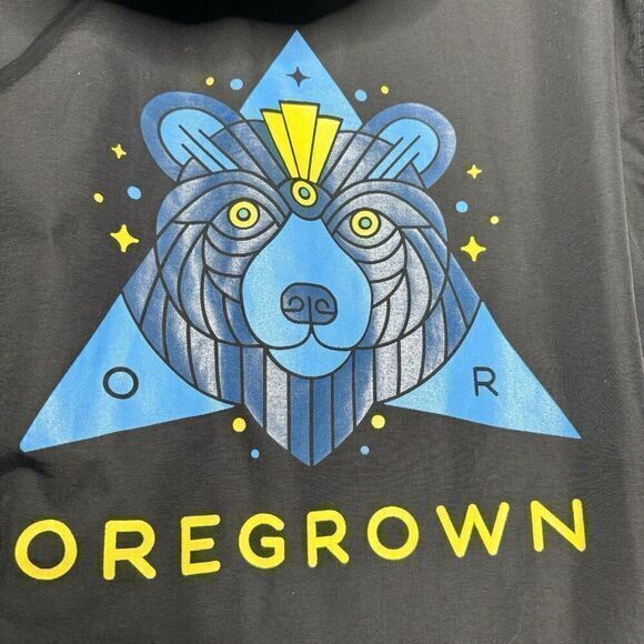 Oregrown Hodded Black‎ Windbreaker Made in USA Men's size L - Picture 5 of 5
